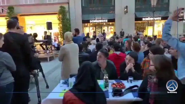 Muslims holding 