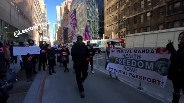 Kevin Jenkins calls out NYC Mayor Eric Adams in front of Canadian embassy NYC