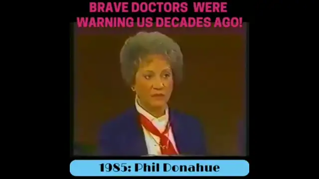 TV Show host Phil Donahue In 1985 the risks of vaccinating