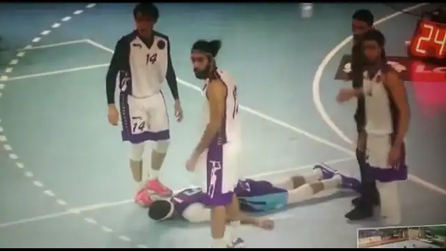New vaccine normality: Strangest foul in basketball history