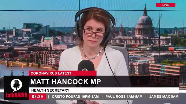 Julia Hartley-Brewer clashes with health secretary Matt Hancock