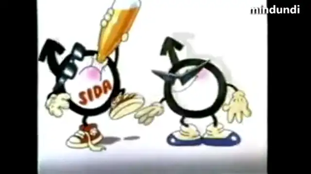 1988 spanish TV ad - Kissing people with AIDS or sharing drinks is fine