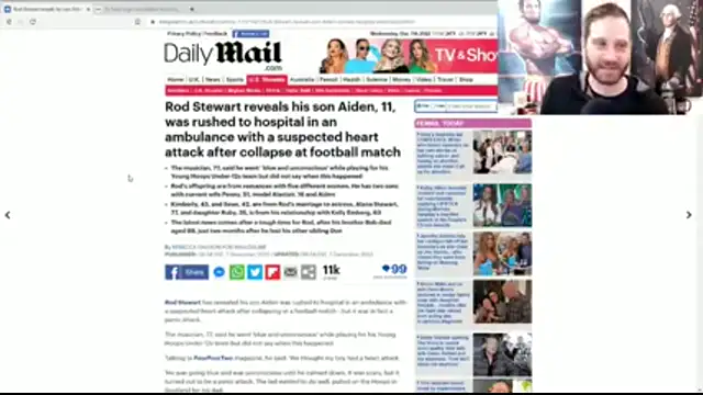 Rod Stewarts 11 Year Old Rushed to Hospital With a Suspected Heart Attack