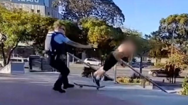 NZ Police Taser Skateboarder