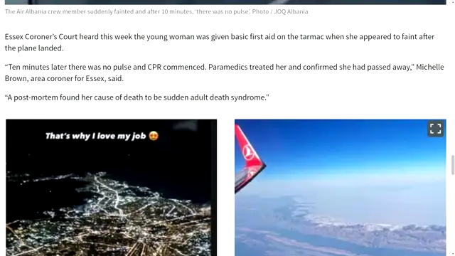 24 year-old Flight Attendant SADS