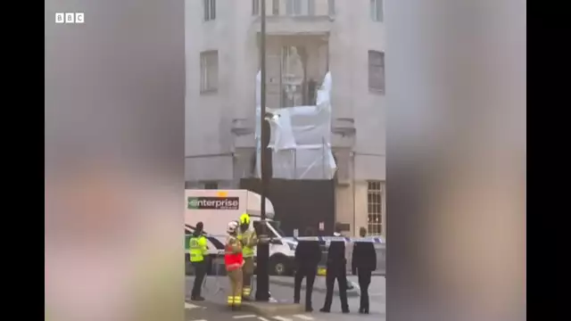 Spiderman Takes Out BBC Eric Gill Paedo Statue