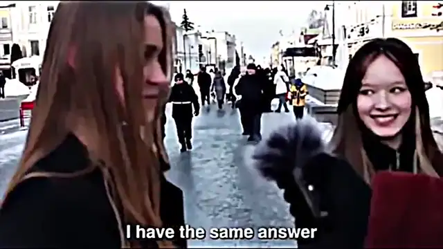 Russian girls are asked if they would date an african. Look at that reaction. XD