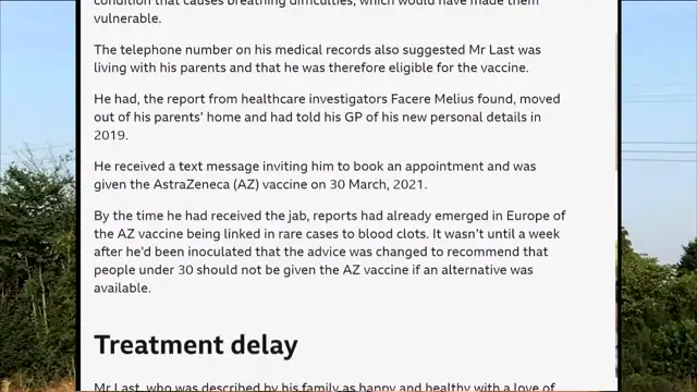 Mistakes Meant Covid Jab Was Given To Clot Victim, Report Finds