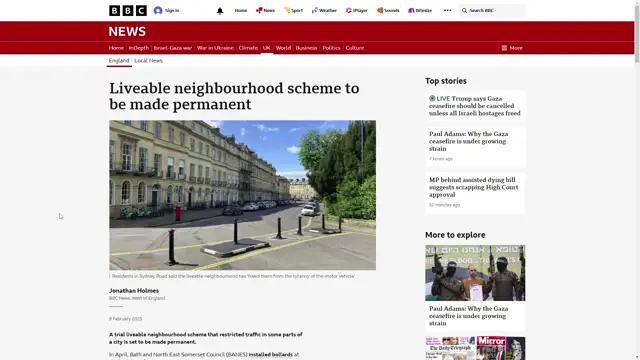 BATH trial: 15-minute city is now permanent