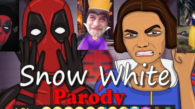 Snow White With Deadpool Parody Reaction.  😀😃😄😁😆😅😂🤣😇😈🦸