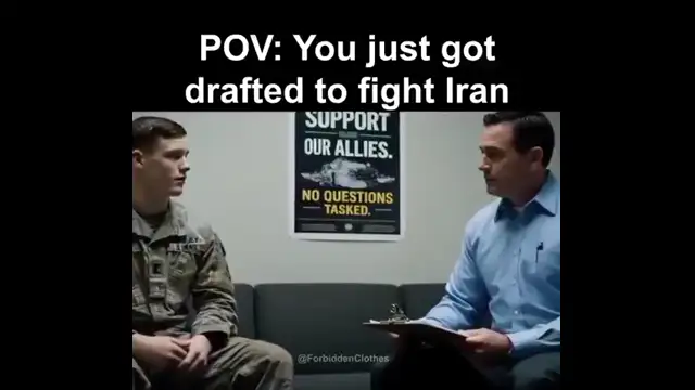 POV you just got drafted to fight Iran (AI trigger warning)