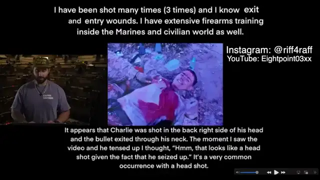 More Information: Charlie Kirk assassination was A Headshot from Behind?