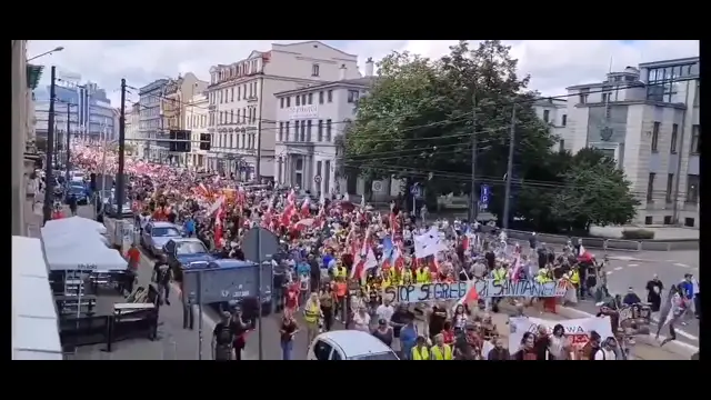 Anti Vaccination Passport Protest in Katowice Poland (20210807)